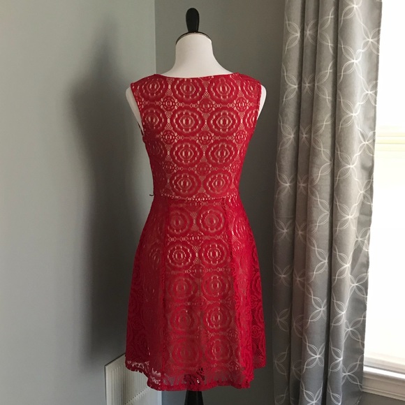 Red Lace Dress - Picture 3 of 4